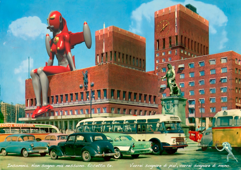 Illustration for article titled These Vintage Postcards Were Invaded By Aliens